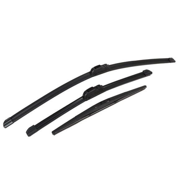 Unique Bargains 3 Pcs 26' 17' 14' Front Rear Windshield Wiper Blade Set Fit for Honda CR-V with J / U Hook Black
