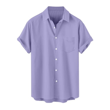 Dagugfen Mens Dress Shirts Button down Short Sleeve Loose Formal Business Casual Office Tops Pocket