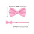 thumbnail image 2 of INSPIRE CHIC Men's Grids Patterned Solid Color Adjustable Pre-tied Bow Tie Pink, 2 of 4