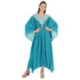 thumbnail image 1 of Moomaya Robe Caftan Imprimée Robe Maxi pour Femmes Tenue de Plage Fête Kimono Couvre-Maillot Caftan, 1 of 6