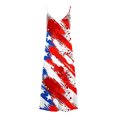 thumbnail image 5 of Fridja Liquidation T-Shirts du 4 Juillet pour Robes d'Été pour Femmes Imprimé Sans Manches Col Rond Robe Décontractée Robes pour le Camping (Rouge, G), 5 of 5