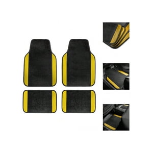 Tuqiang Car floor mats for Buick for Envista Plush-tread floor mats Suede Black and yellow