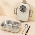 thumbnail image 1 of EGNMCR Lunch Bags for Women Lunch Box Bento Box 1100ml Stainless Steel Bento Lunch Box For Kids And Adults Stackable Containers With 3 Compartments lunch tableware, 1 of 2
