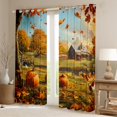 thumbnail image 2 of YST Rideaux Occultants Rustiques de Style Ferme 38"L X 54"H Rideaux Citrouille de Récolte d'Automne Draperies Cabane de Campagne Rideaux de Fenêtre de l'Action de Grâce Rideaux de Ferme Poule Feuille d'Érable 2 Panneaux Déco de Chambre d'Automne, 2 of 5