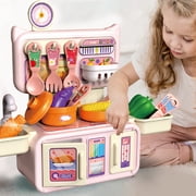 Kitchen Toy Set Equipped With Faucet And Kitchen Toy Simulation Game Sink Can Press Out Water And Pretend To Play Cooking Games With Children