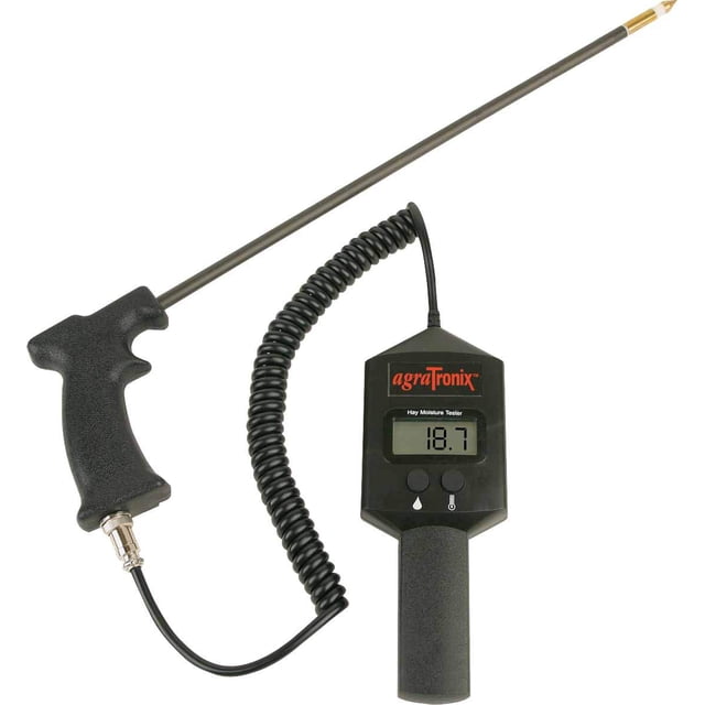 AgraTronix 07100 , Humidimètre de Foin Portable DHT-1 avec Sonde de 18 Pouces