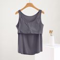 thumbnail image 4 of Yuyuzo Camisoles de Pyjama pour Femmes Été Sans Manches Col Rond T-Shirts Basiques Coupe Ample Camisoles Confortables, 4 of 7