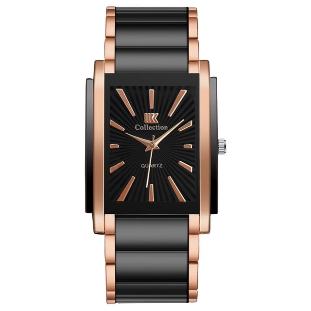 Montre Homme Mode Horloge Acier Inoxydable Décontractée Habillée Poignet Cristal Bijoux
