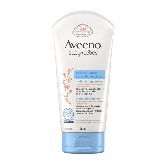 Aveeno Bébé Soin de l'Eczéma Crème Hydratante à l'Avoine Colloïdale, Lotion pour Peau Sèche, Hydratant Sans Parfum et Sans Parabènes