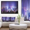 thumbnail image 3 of Design Art Ville De Nuit De Hong Kong  Sur Toile Encadrée, 3 of 3