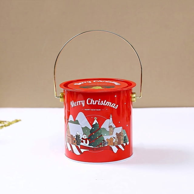 Tyidzon Christmas Vintage Cookies Jar Cookiess Jars For Kitchen Counter Airtight Jar Cookies Containers Cookies Tin With Lids For Gift Giving Large Cookies