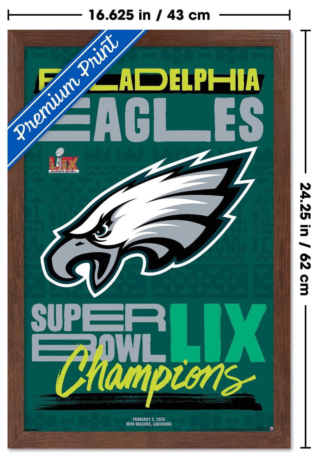 Logo de l'équipe NFL Philadelphia Eagles - Super Bowl LIX