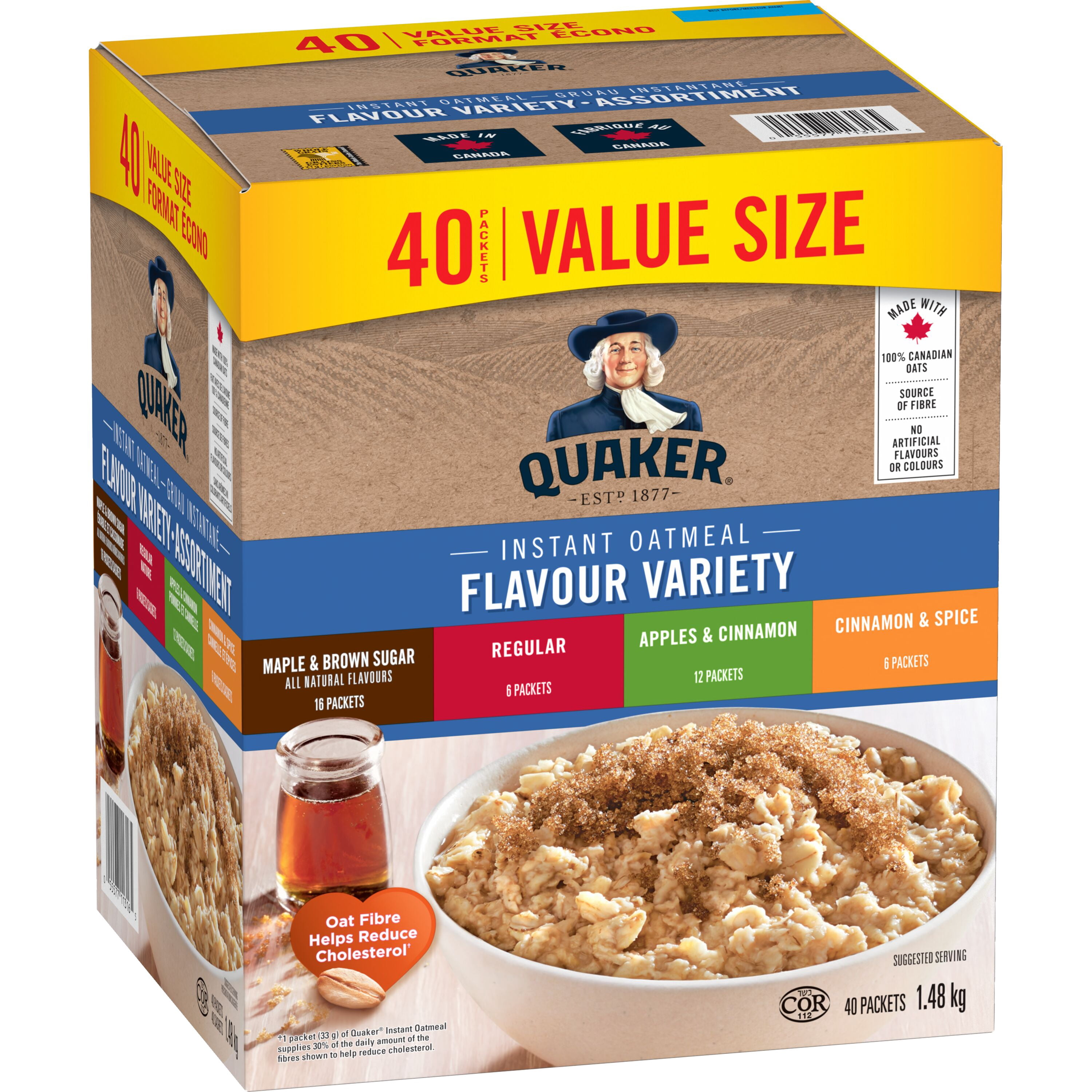 Quaker Gruau Instantané Assortiment de Saveurs