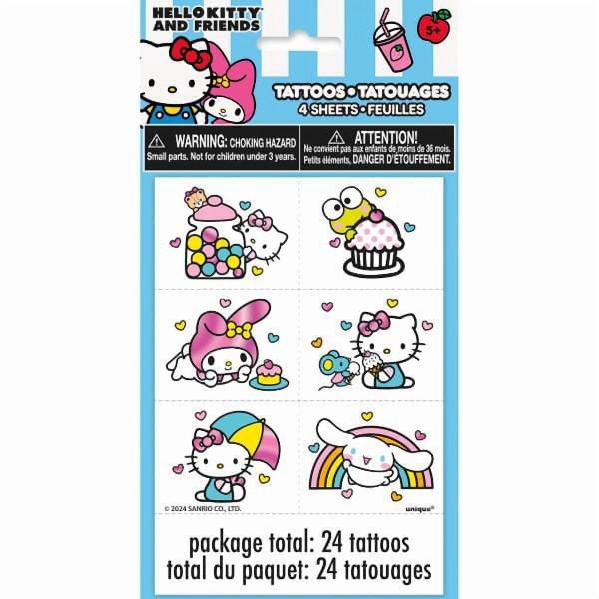 Hello Kitty Foil Tattoo Sheets, 4ct