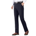 thumbnail image 1 of Dagugfen Mens Dress Pants High Waist Button Fitted Breathable Business Casual Work Pants Solid Color, 1 of 9
