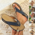 thumbnail image 4 of Wedge Sandals for Women Flip Flops Slide Open Toe Soft Sole Non Slip Breathable Beach Thong Shoes Gray, 4 of 4