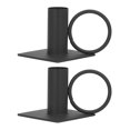thumbnail image 1 of Metal Candle Holders, 2Pcs Frosted Surfaces Black Iron Candle Holders  For Table, 1 of 8