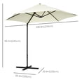 thumbnail image 3 of Outsunny Parasol de Patio Offset 8,5 Pi Rotation à 360° Cantilever Parasol Beige, 3 of 10