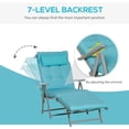 thumbnail image 4 of Outsunny Outdoor Chaise Lounge Chair with Folding Design Blue, 4 of 10