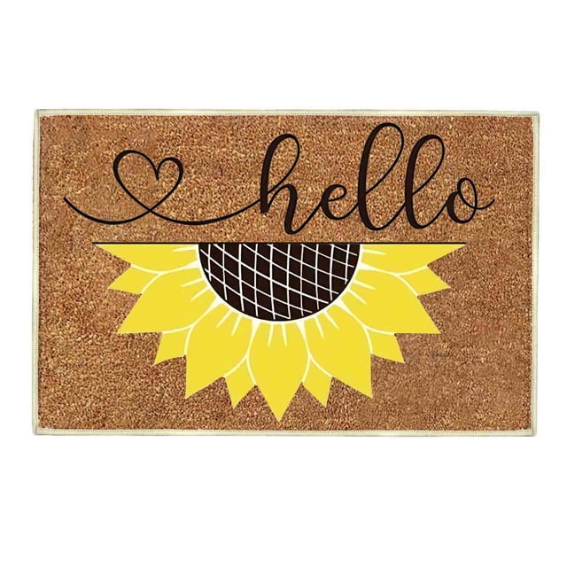 Gkeoshab Carpet Sunflower Door Mats Sunflower Welcome Mat Outdoor Rug Sunflower Door Mats Outside Spring Summer Door Mat Sunshine Decorative Home & Garden