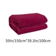 thumbnail image 3 of Imitation Rabbit Fleece Blanket,Double Layer,Thickened Solid Color,Office Nap Blanket,Comfortable,Home Decor,Warmth,Softness,Fall Collection,PENDANE,Red, 3 of 6