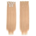thumbnail image 1 of RKSTN Perruques Cheveux Humains Mode Cheveux Longs Extensions de Cheveux à Clip Perruque Lisse Complète Perruques Sans Colle, 1 of 4