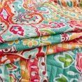 thumbnail image 2 of JML Microfiber Quilt Set, 3-Piece, Orange & Teal, Queen Size, 2 of 6