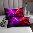 thumbnail image 3 of Erosebridal Lightsaber Coverlet Set Twin, Cool Lightning Bedding Set, Modern Geometric Decor 2pcs, 3 of 5