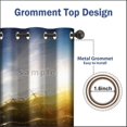 thumbnail image 4 of Ocean Curtains - Tropical Beach Scene Blue Sea Waves Sunset Scenery Print Pattern Home Decor Waterproof Fabric Rod Pocket Window Drapes for Kitchen Bedroom Bathroom Window 2 Panels W27.5 x L39, 4 of 6