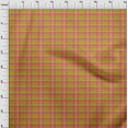 thumbnail image 3 of oneOone Viscose Chiffon Lime Green Fabric Madras Check Fabric For Sewing Printed Craft Fabric By The Yard 42 Inch Wide, 3 of 4