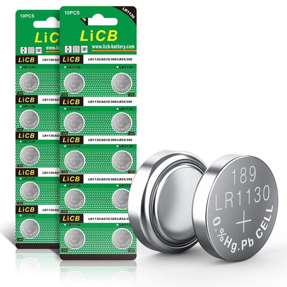 LiCB LR1130 AG10 Battery 1.5V Alkaline Button Cell Batteries (20 Pack )