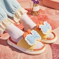 thumbnail image 1 of LSLJS Chaussures pour Femmes en Lin Slippers Home Chaudes avec Nœud Semelle Souple Antidérapantes Pantoufles, 1 of 9