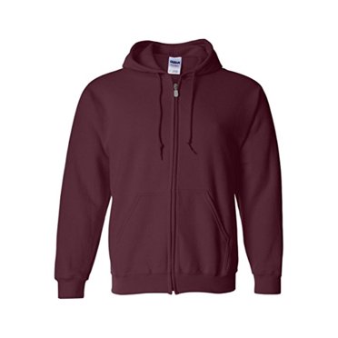 Gildan Sweat à Capuche Zippé Intégral pour Hommes 8 oz. 50/50 (G186)-Bordeaux-2TG