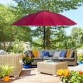 thumbnail image 2 of Outsunny 8' Garden Parasol Umbrella Adjustable Outdoor Sun Shade, Wine Red, 2 of 10
