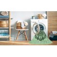 thumbnail image 2 of Ahgly Company Machine Washable Indoor Round Transitional Mint Green Area Rugs, 4' Round, 2 of 7