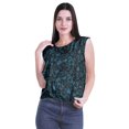 thumbnail image 4 of Moomaya Hauts Sans Manches en Jersey de Coton à Volants Femmes Blouse d'Été Imprimée Femmes, 4 of 4