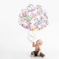 thumbnail image 3 of PinesC 60 PackRainbow Confetti Balloons w/Ribbon | Rainbow Balloon | Party Balloons | Helium Balloons | Multi Colored Balloons | Birthday Balloons|Bright Balloons, 3 of 5