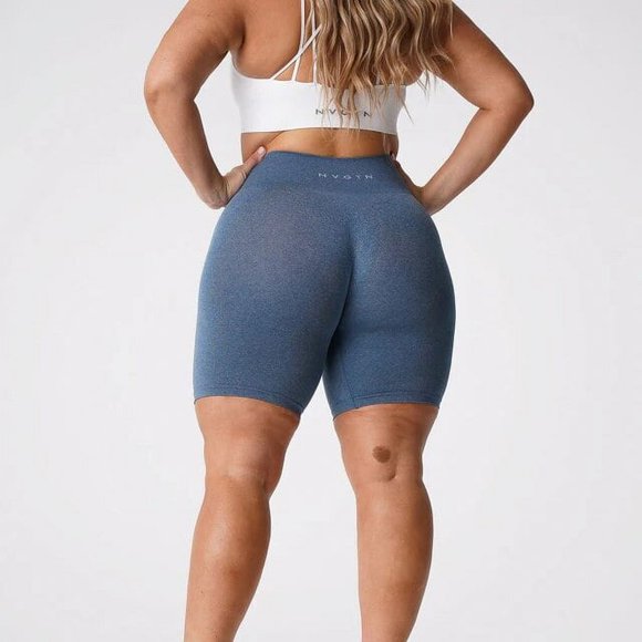 Nvgtn Shorts Pro Sans Coutures Shorts en Spandex Femme Entraînement Physique Élastiques Respirants Rehausse-Fesses Loisirs Sports Course