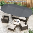 thumbnail image 4 of Gymax Parasol de Patio Double Face de 13 Pi, Grand Parasol d'Extérieur Format Jumeau, Gris, 4 of 10