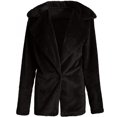 thumbnail image 3 of jsaierl Women's Autumn/Winter Solid Color Cardigan Plush Lapel Coat Tops, 3 of 5