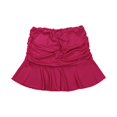 thumbnail image 3 of Female Solid Color High Waist Pleated Skirt Ruffled Short Dress S-L, 3 of 9