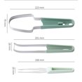 thumbnail image 3 of yeacher Premium Stainless Steel 3-in-1 Watermelon Slicer Set - Multi-Functional Kitchen Tool for Fruit Cutting, Green, Compact & Durable Design, 3 of 7
