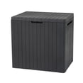 thumbnail image 1 of Keter City Coffre de Terrasse en Résine de 30 Gallons pour Meubles de Patio, Accessoires de Piscine et Rangement pour Jouets d'Extérieur, Graphite, 1 of 15
