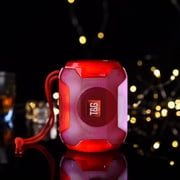 TopLLC Speaker Portable Bluetooth Speaker Wireless Not Allowing Water To Go Through With Color LED Luminous Speaker Outdoor FM Radio Wireless Speak