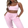 thumbnail image 3 of Pantalons de Jogging pour Femmes avec Cordon de Serrage Bas Resserré Khaki m, 3 of 4