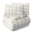 thumbnail image 1 of Mainstays Kids Microfiber White Solid Puffy Comforter Set, Full/Queen, 3 Pieces, 1 of 7