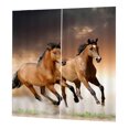 thumbnail image 4 of veasfak 2 Pcs/ensemble Rideaux Thermiques Occultants en Polyester Imprimé Chevaux de Bain, 4 of 7