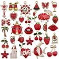 thumbnail image 5 of MesaSe 31Pcs/Set Fruit Animal Mixed Enamel Charms Pendants DIY Jewelry Making Craft, 5 of 5
