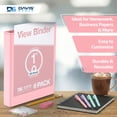 thumbnail image 4 of Davis Group Economy 3-Ring View Binders, 1" Round Rings, 225 Capacity, Blush, Pack of 6, 4 of 4