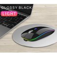 thumbnail image 2 of Wireless Bluetooth Mouse Rechargeable Silent Mouse Dual Mode (Bluetooth 5.1 + 2.4G) with Nano Receiver, 2 of 8